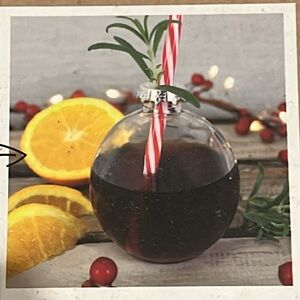 Festive Bauble Glass Drink ware SET OF 2